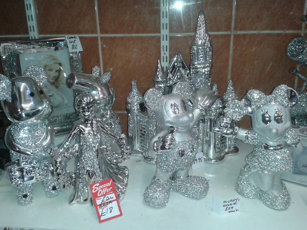 Mickey Mouse and Mini Mouse crushed diamond figurines are on sale at Emmaculate in Mablethorpe